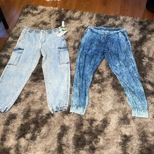 Women’s cargo jean bundle (2) size L & X-L